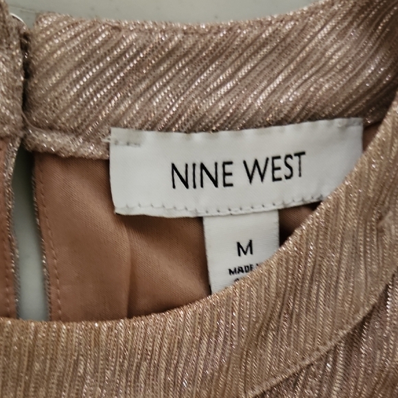 Nine West Gold Halter Blouse for a Night Out - Picture 2 of 9